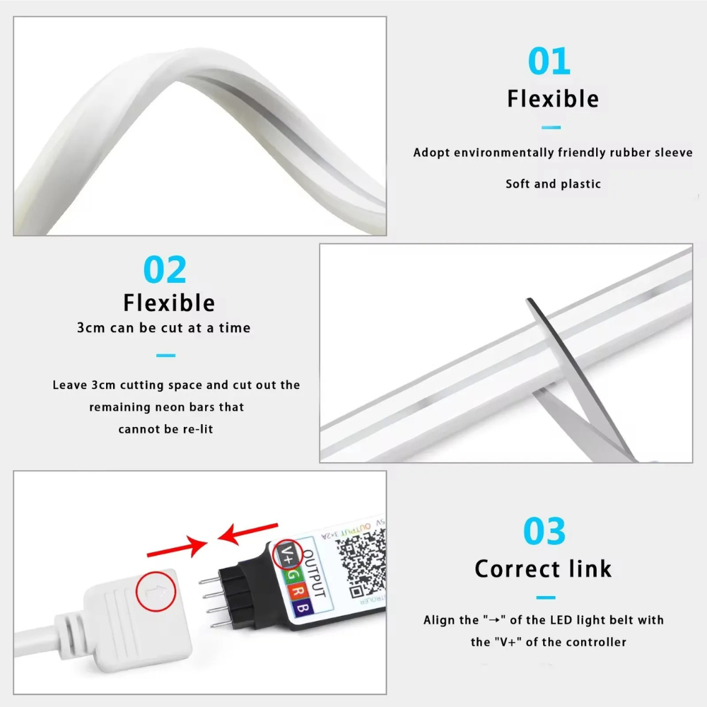 NeoGlow™ – RGBIC Music Sync Neon LED Strip Lights