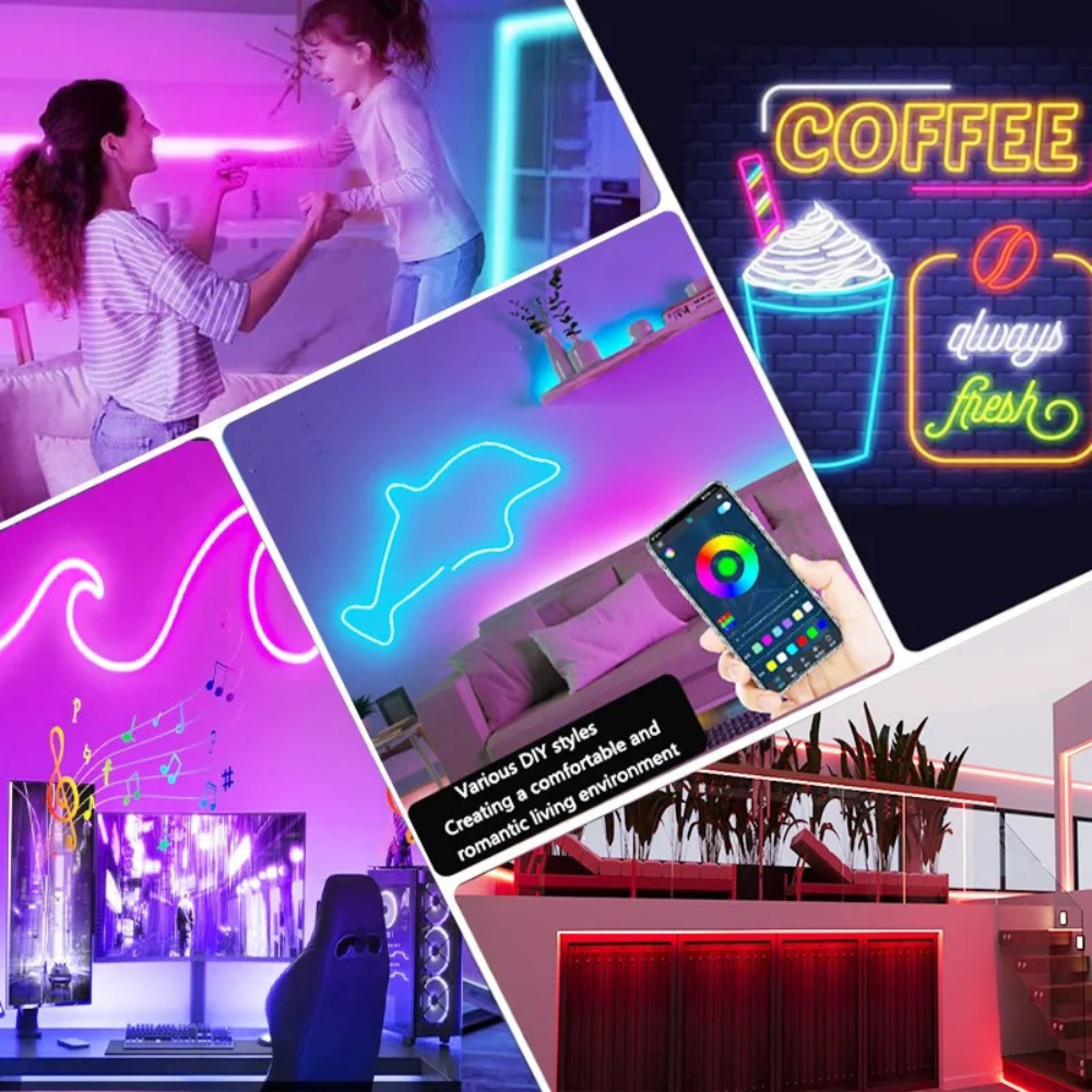 NeoGlow™ – RGBIC Music Sync Neon LED Strip Lights