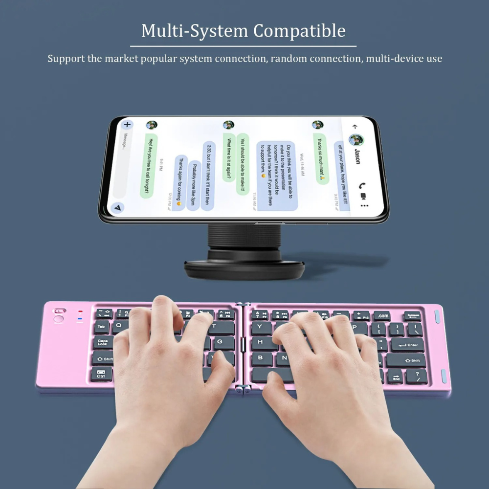 KeyFold™ – Rechargeable Foldable Wireless Keyboard