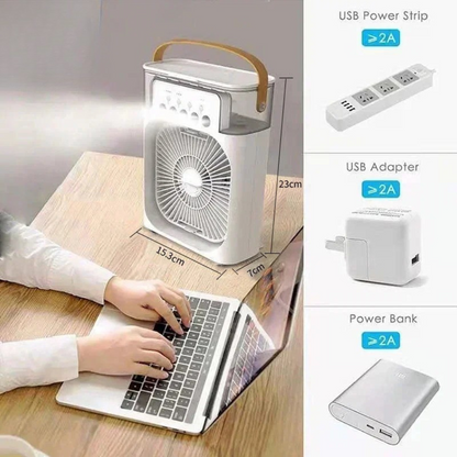 BreezeCube™ – 3-in-1 Mini Air Cooler & Humidifier