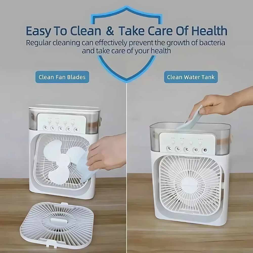 BreezeCube™ – 3-in-1 Mini Air Cooler & Humidifier