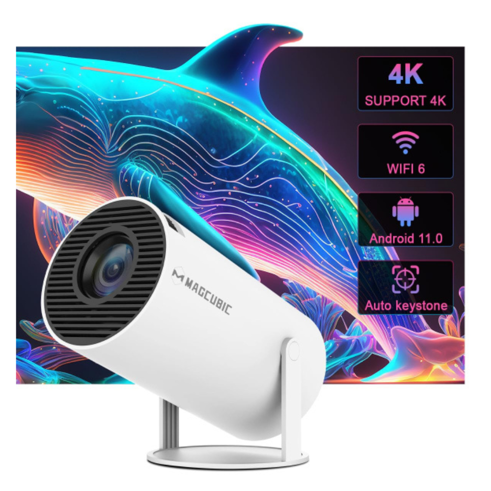 CineCore™ – HY300 Pro 4K Android WiFi6 Home Projector